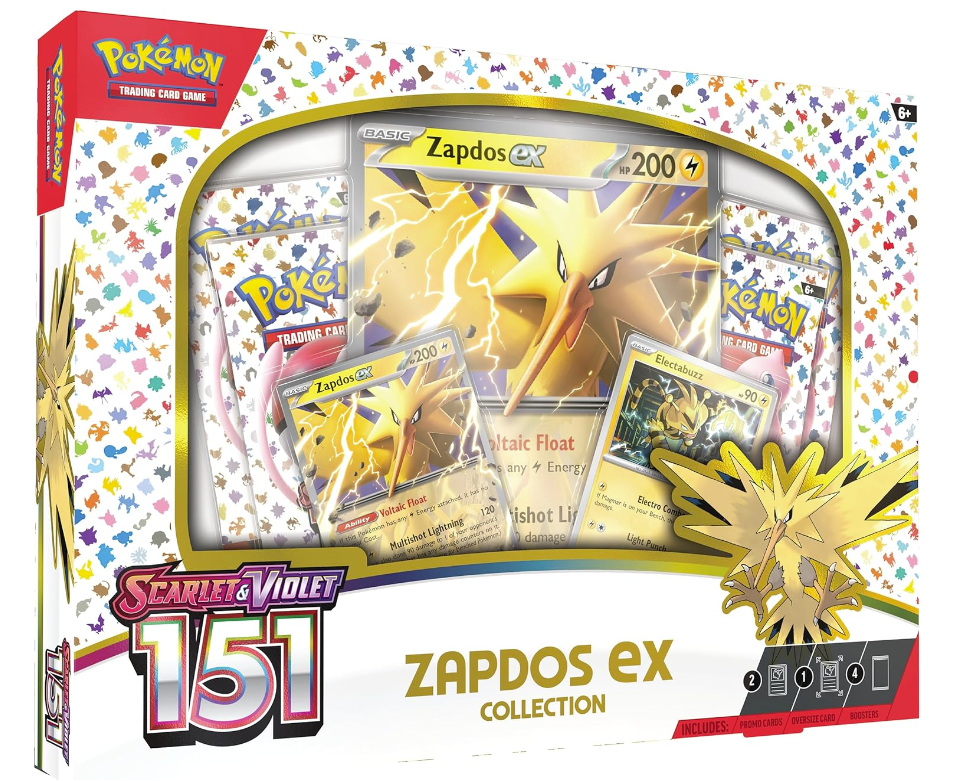 精靈寶可夢 TCG 猩紅色與紫色 3.5 精靈寶可夢 151 Zapdos Ex Box